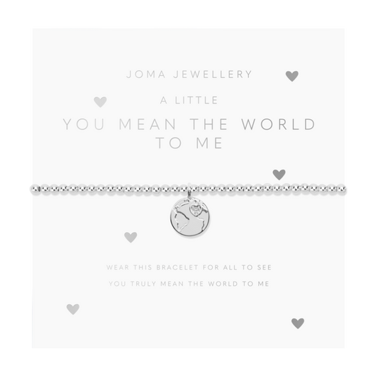 A Little 'You Mean The World To Me' Bracelet In Silver Plating
