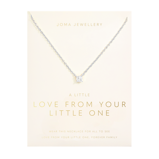Love From Your Little Ones 'One' Necklace In Silver Plating