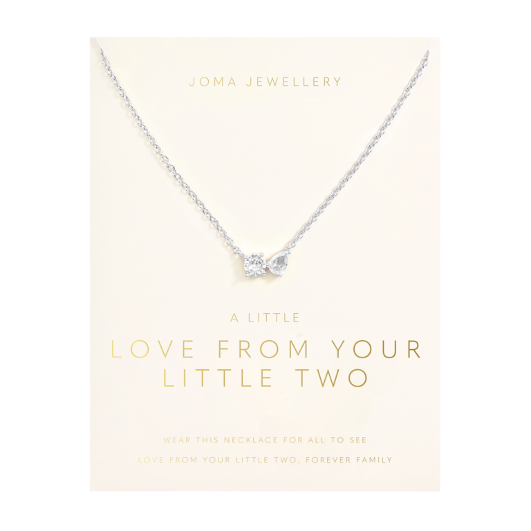 Love From Your Little Ones 'Two' Necklace In Silver Plating
