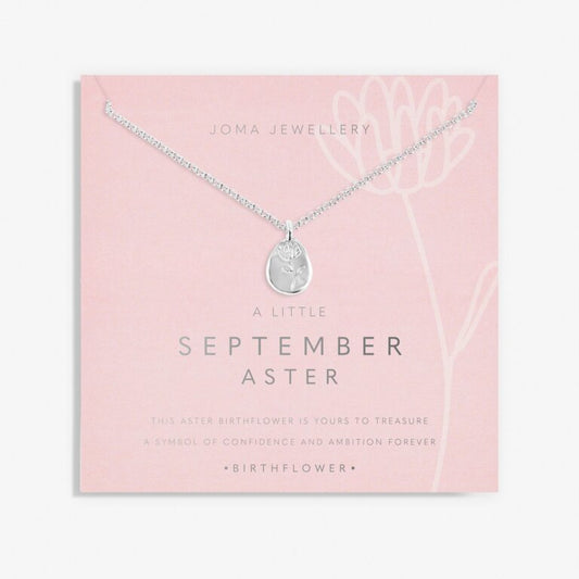 Birth Flower A Little 'September' Aster Necklace