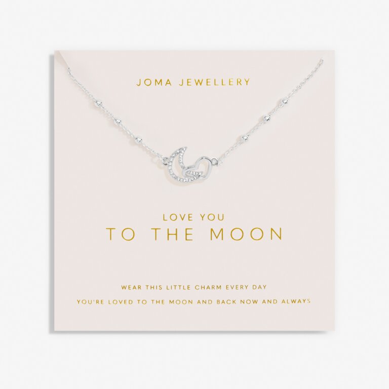 Forever Yours 'Love You To The Moon' Necklace In Silver Plating