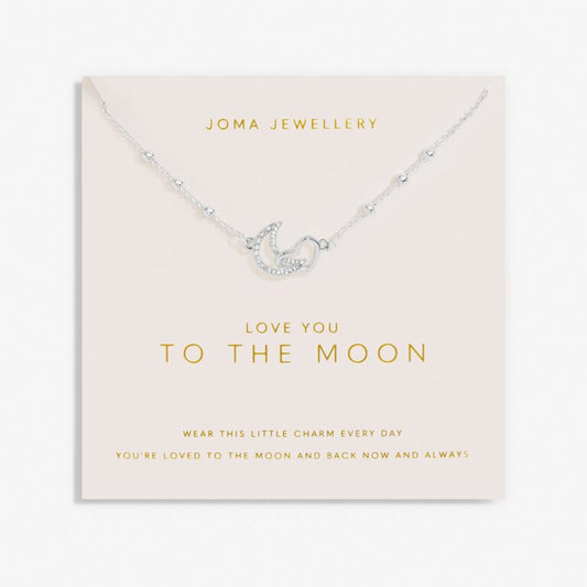 Forever Yours 'Love You To The Moon' Necklace In Silver Plating