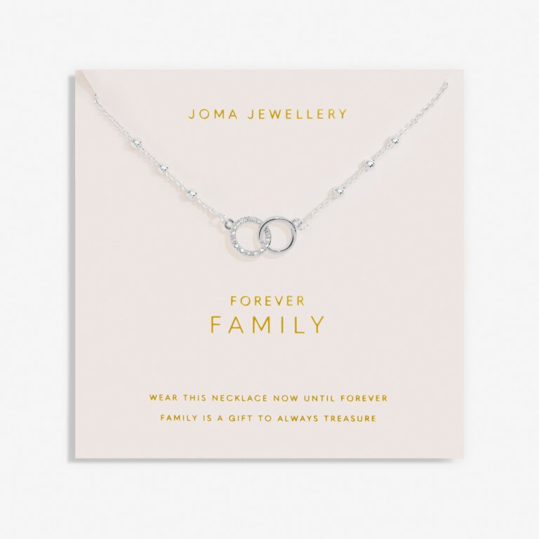 Forever Yours 'Forever Family' Necklace In Silver Plating