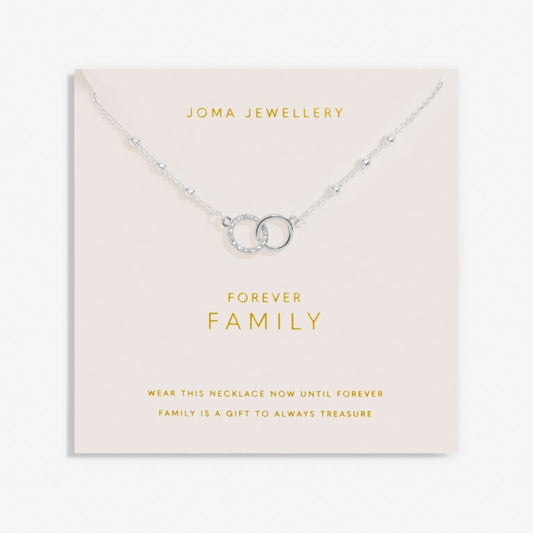 Forever Yours 'Forever Family' Necklace In Silver Plating