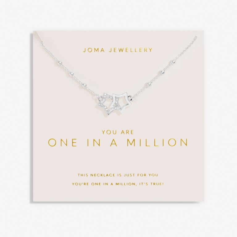 Forever Yours 'You Are One In A Million' Necklace In Silver Plating