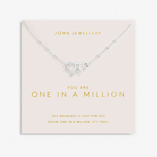 Forever Yours 'You Are One In A Million' Necklace In Silver Plating