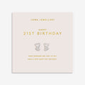Forever Yours 'Happy 21st Birthday' Earrings In Silver Plating