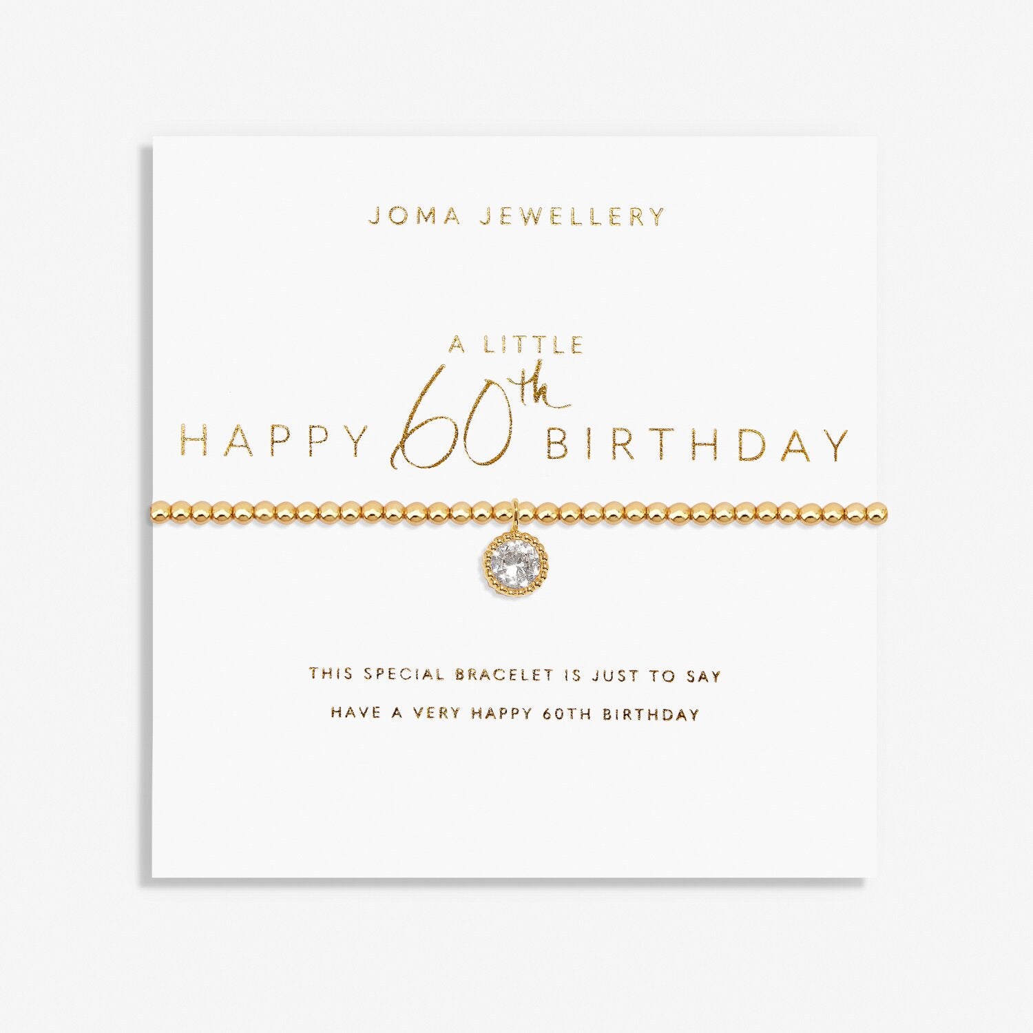 A Little 'Happy 60th Birthday' Bracelet In Gold Plating