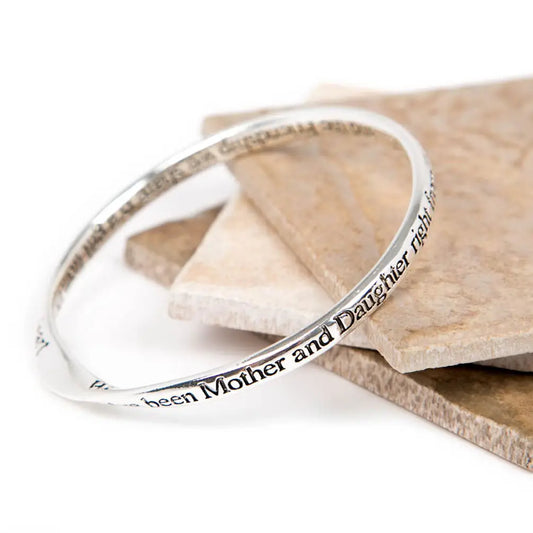Mother and Daughter Message Bangle