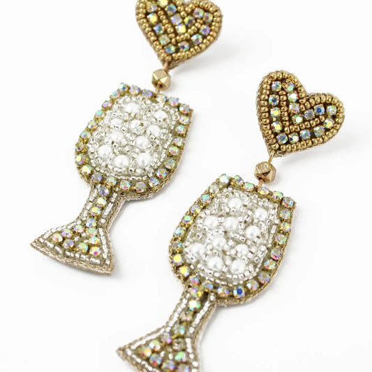White Wine Spritzer Earrings