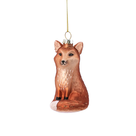 Woodland Fox Shaped Bauble