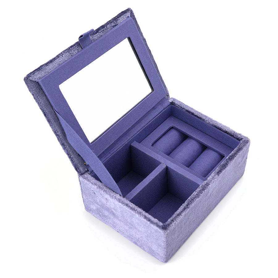 Voilet blue velvet meadow jewellery box