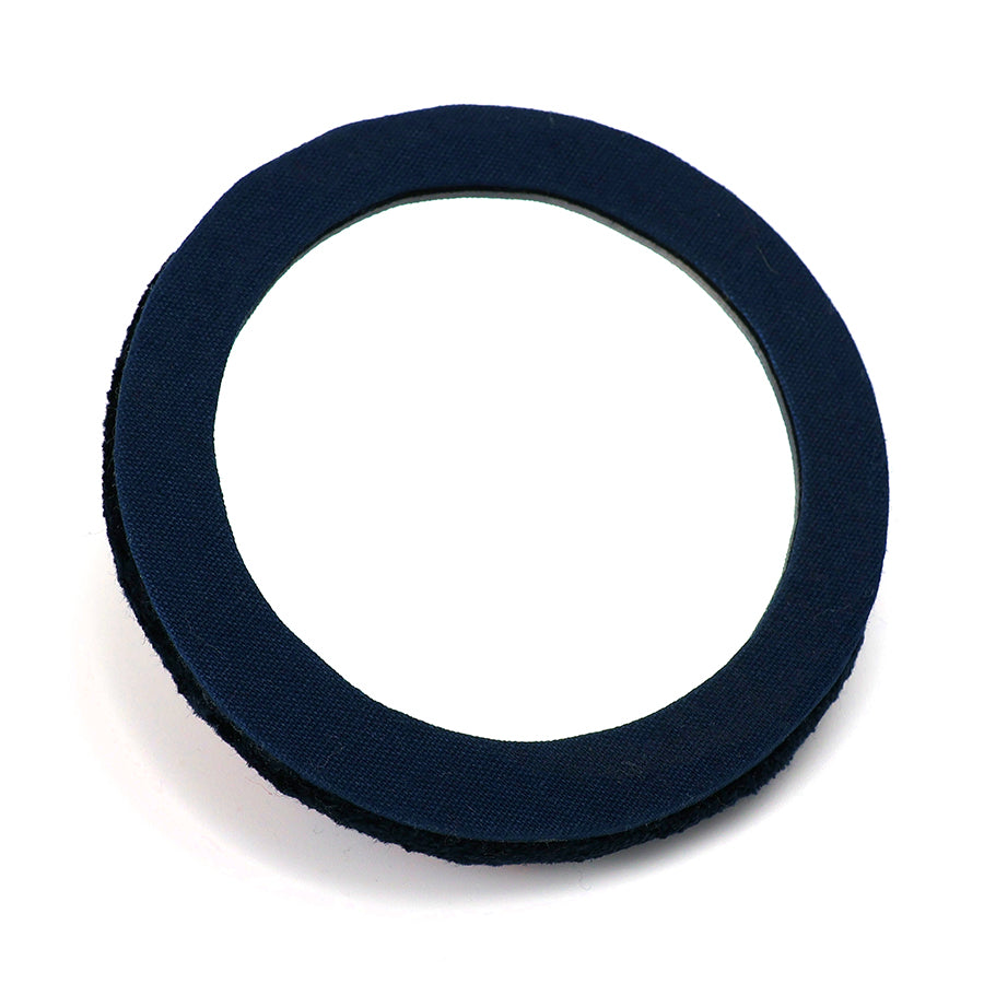 Navy velvet sealife compact mirror