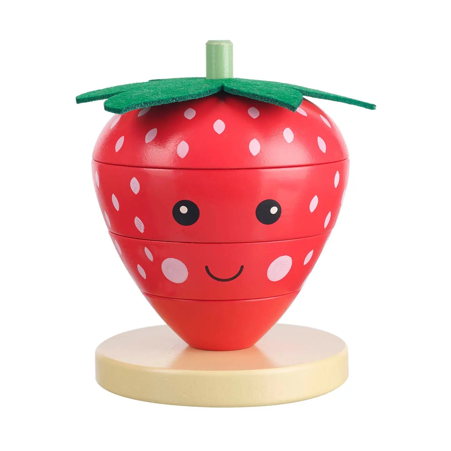 Strawberry Stacking Wooden Ring