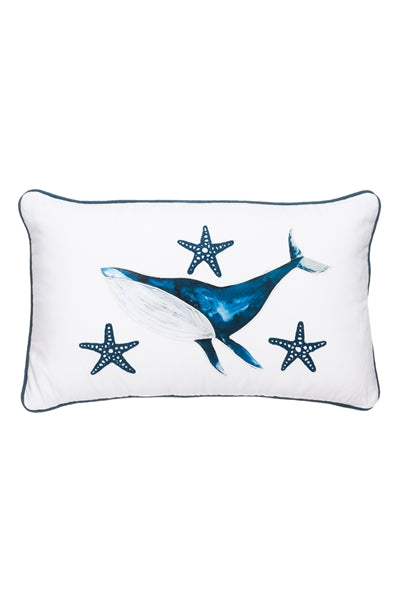 Whale and Starfish Cushion