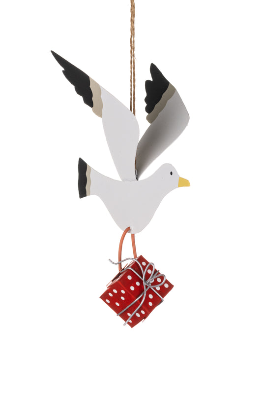 Large Seagull and Red Gift