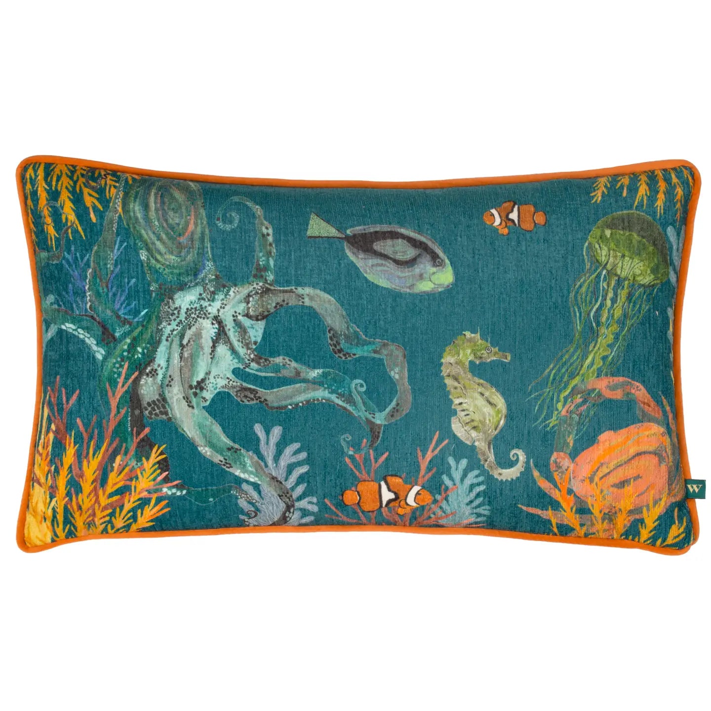 Abyss Sea Creatures Rectangular Cushion Ocean