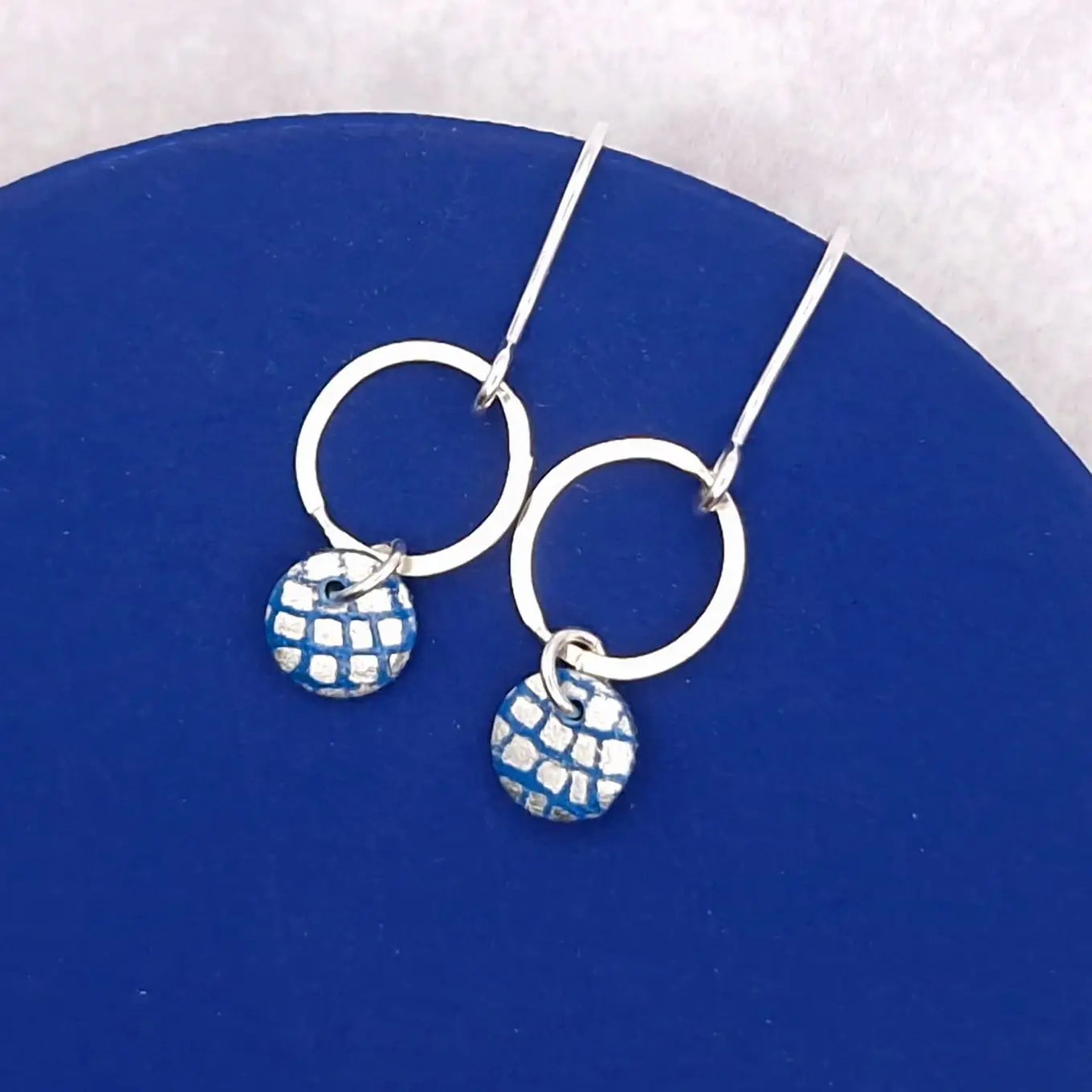 Round Droplet Earrings - Summer Skies