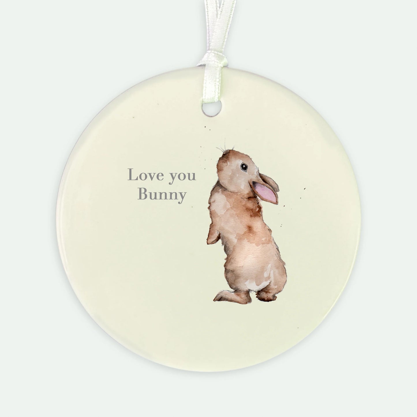 Hanging Ceramic Decoration - Bunny Love You