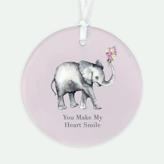 Hanging Ceramic Decoration - Elephant Smile