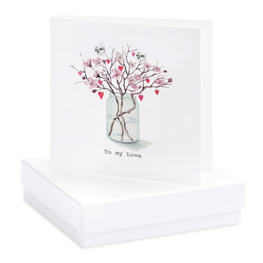 Jar of Love Earring Card White