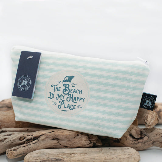 THE BEACH IS MY HAPPY PLACE - COSMETIC BAG