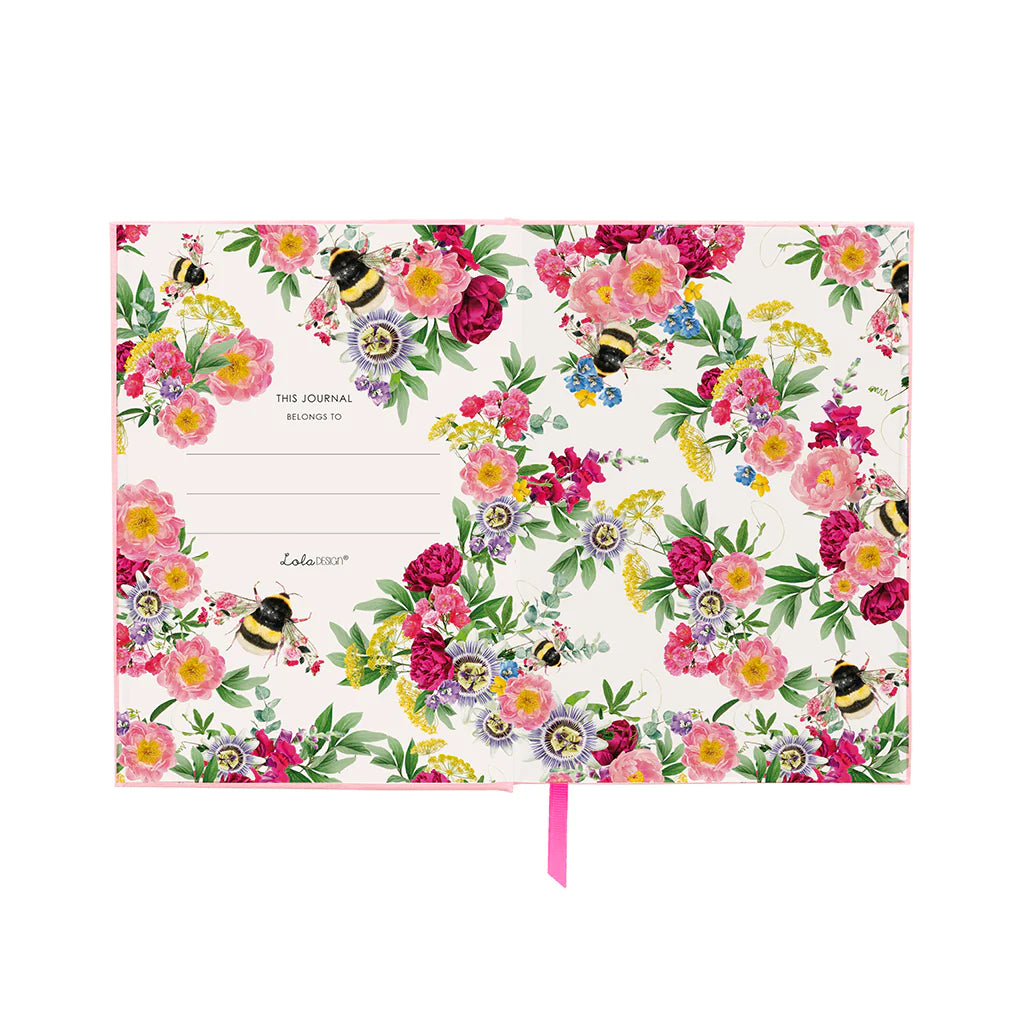 BEE FABRIC COVERED JOURNAL BY LOLA DESIGN