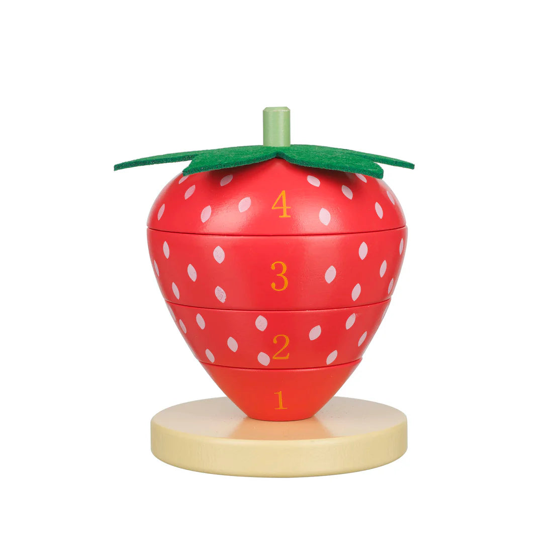 Strawberry Wooden Stacking Ring