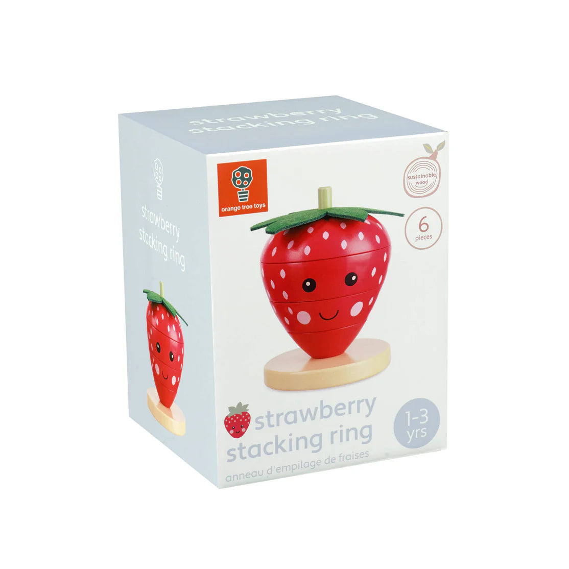 Strawberry Wooden Stacking Ring