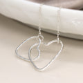 Sterling silver linked hearts necklace