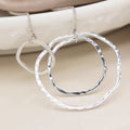 Sterling silver linked hoops necklace