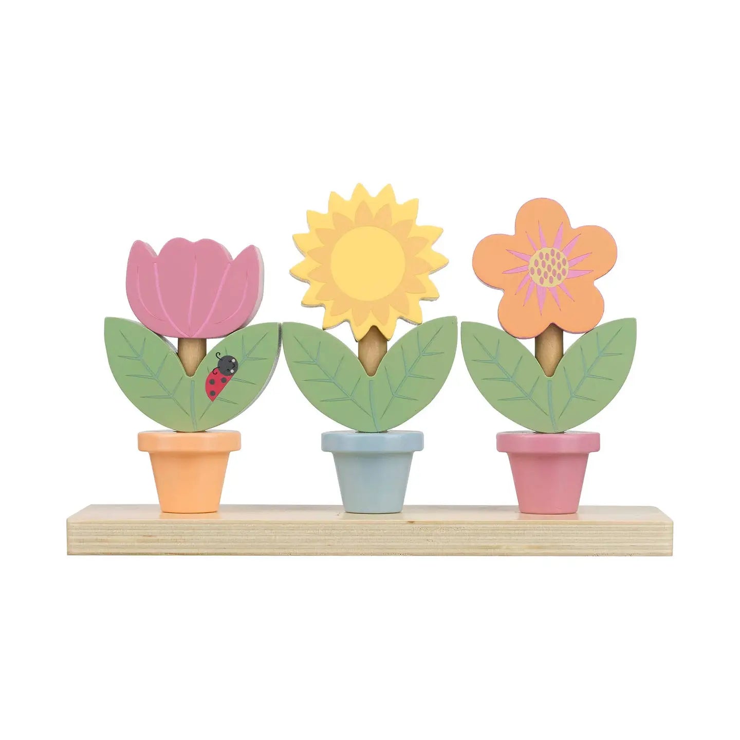 Stacking Wooden Flower Pots