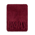 Harlan Borg Sherpa Tasselled Throw Burgundy