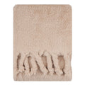 Harlan Borg Sherpa Tasselled Throw Natural