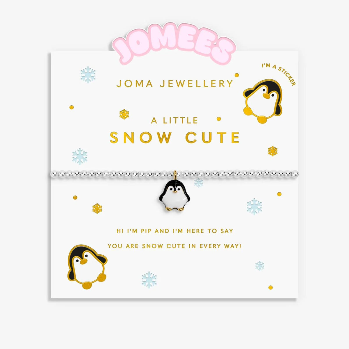 Kids' A Little Jomees 'Snow Cute' Bracelet In Silver and Gold Plating