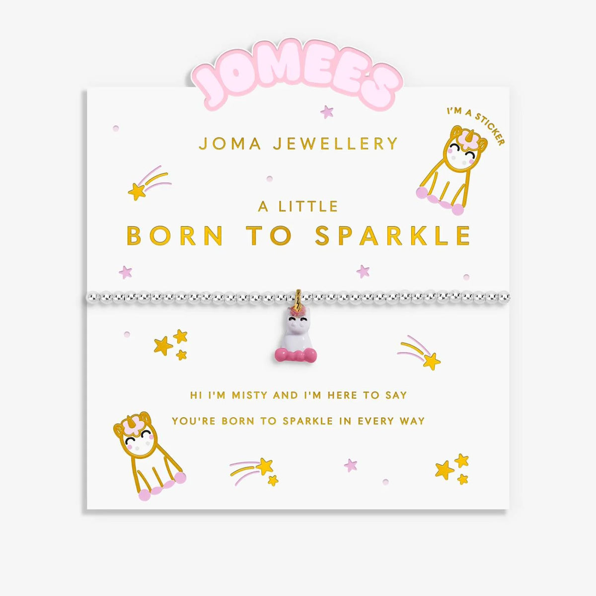 Kids' A Little Jomees 'Born To Sparkle' Bracelet In Silver and Gold Plating