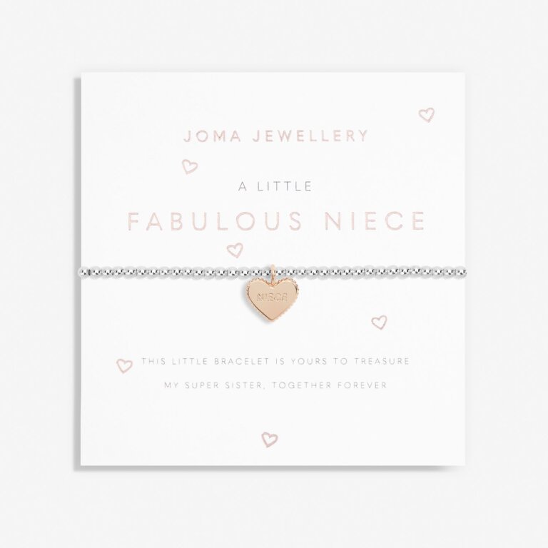 Children's A Little 'Fabulous Niece' Bracelet in Silver Plating And Rose Gold Plating