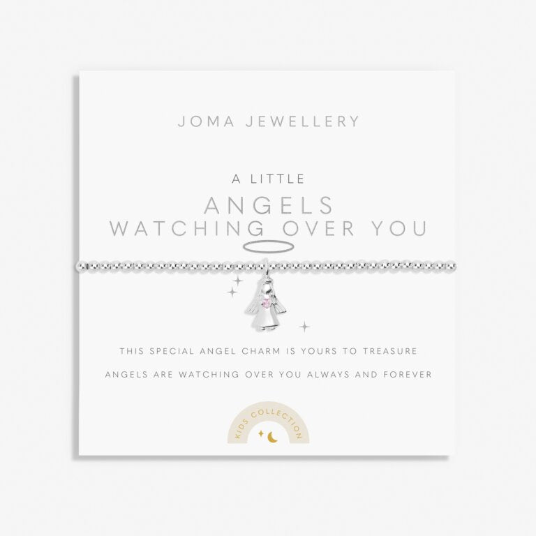 Kids' A Little 'Angels Watching Over You' Bracelet In Silver Plating