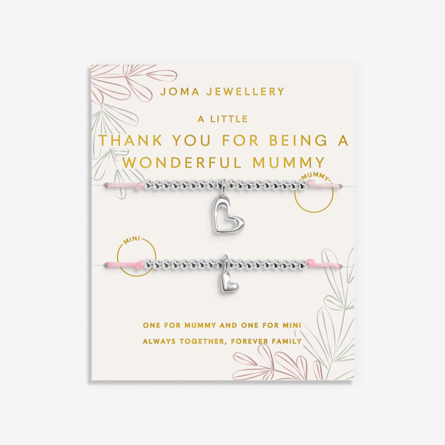 Duo A Little 'Thank You For Being A Wonderful Mummy' Bracelets