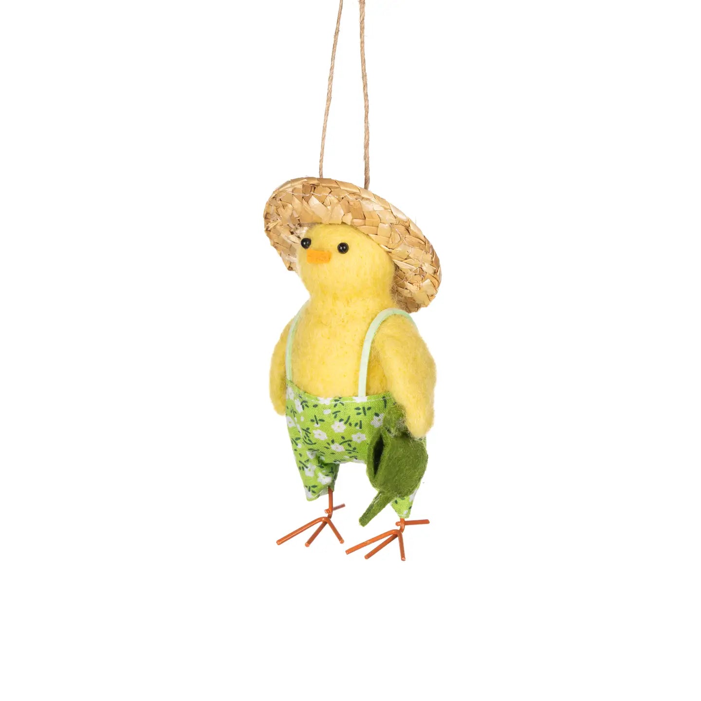 Straw Hat Gardening Chick