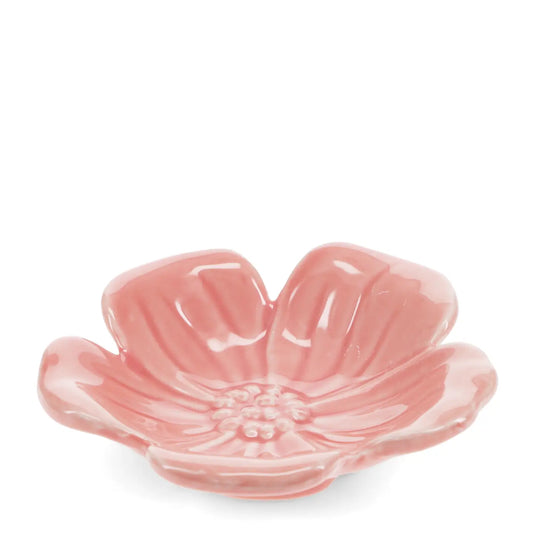 Ceramic Flower Dish 11cm - Pink