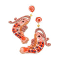 Prawn Beaded Earrings