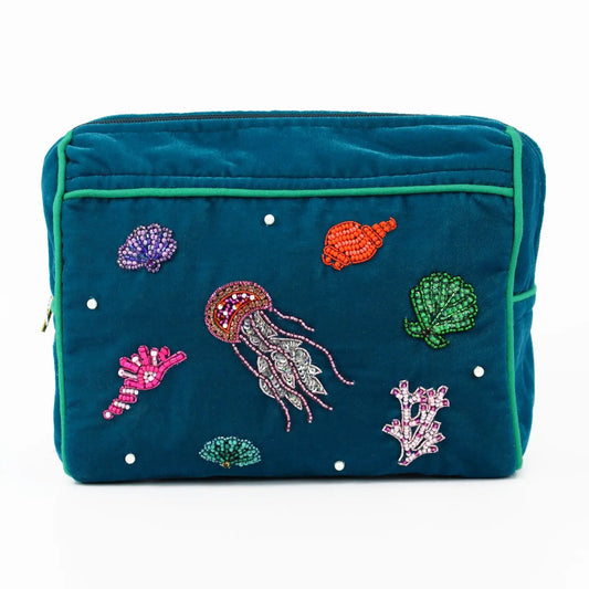 Blue Sea Theme Makeup Bag