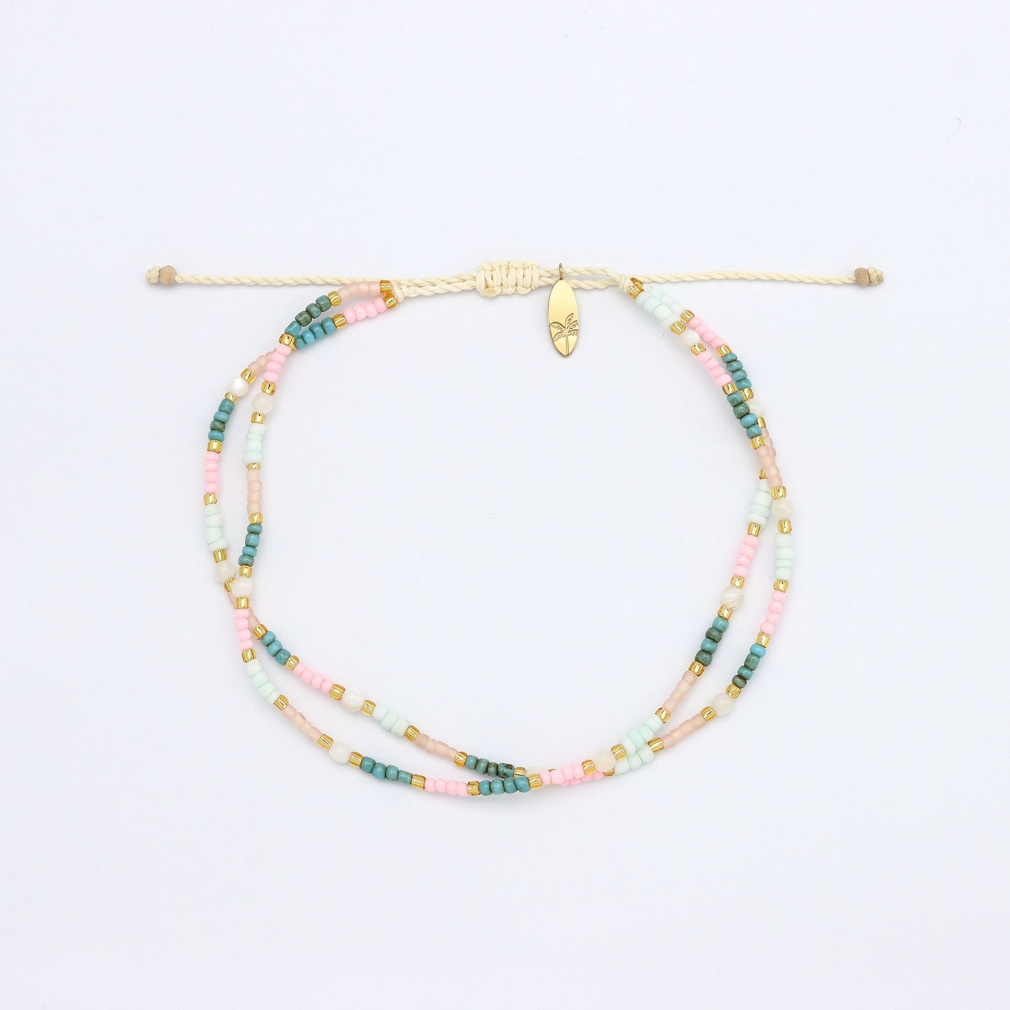 Golden Hour Colourful Beaded Anklet Collection, Surf Jewelry