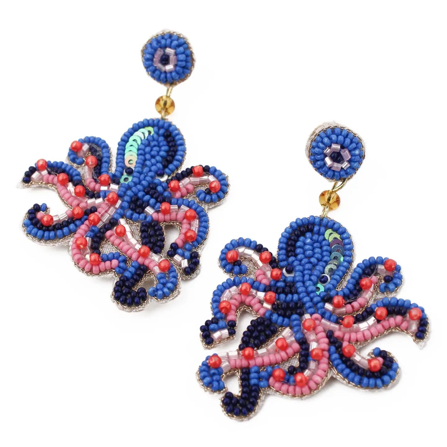 Octopus Beaded Earrings