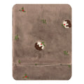Festive Puddings Faux Fur Throw Mocha