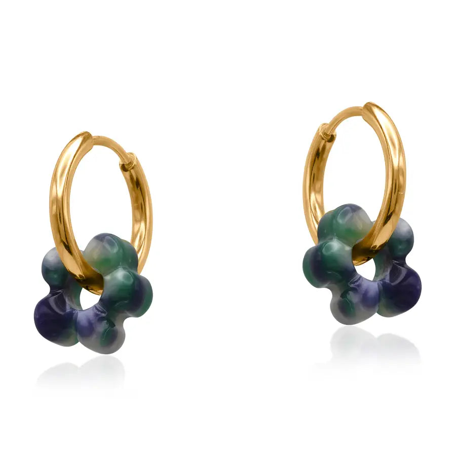 Sybilla Petite Resin Huggies Earrings