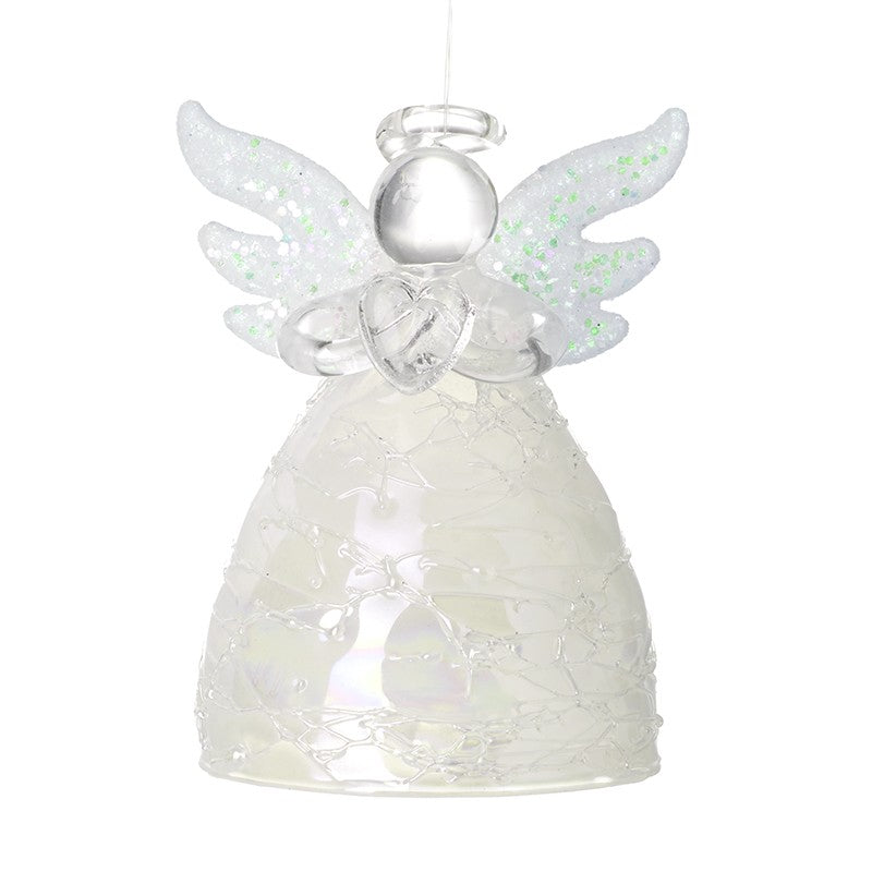 Glass Angel With Glittery Wings