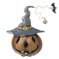 Metal Pumpkin In Witch Hat