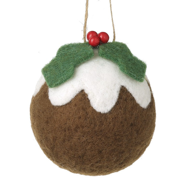 Felt Christmas Pudding Decor
